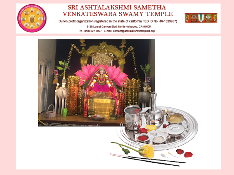 Sri AstaLakshmi Sametha Venkateswara Swamy Temple, Los Angeles